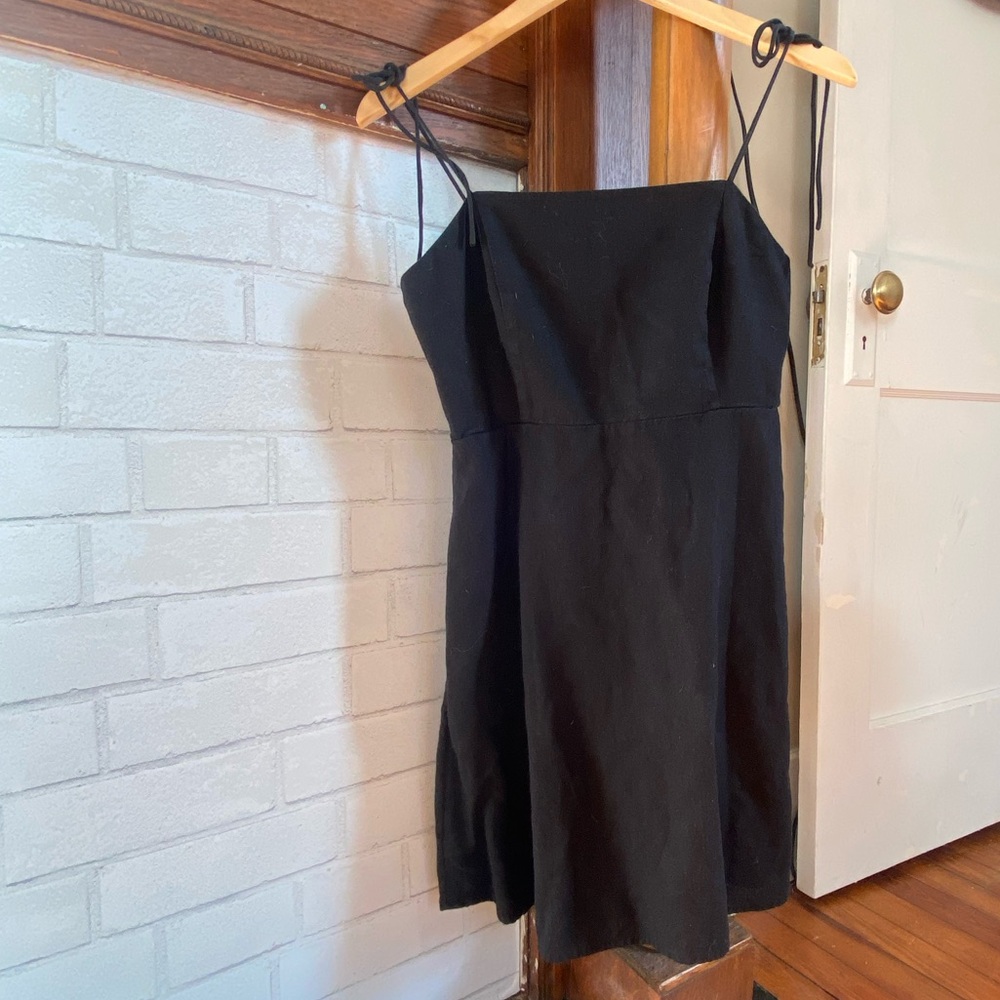Linen little black dress